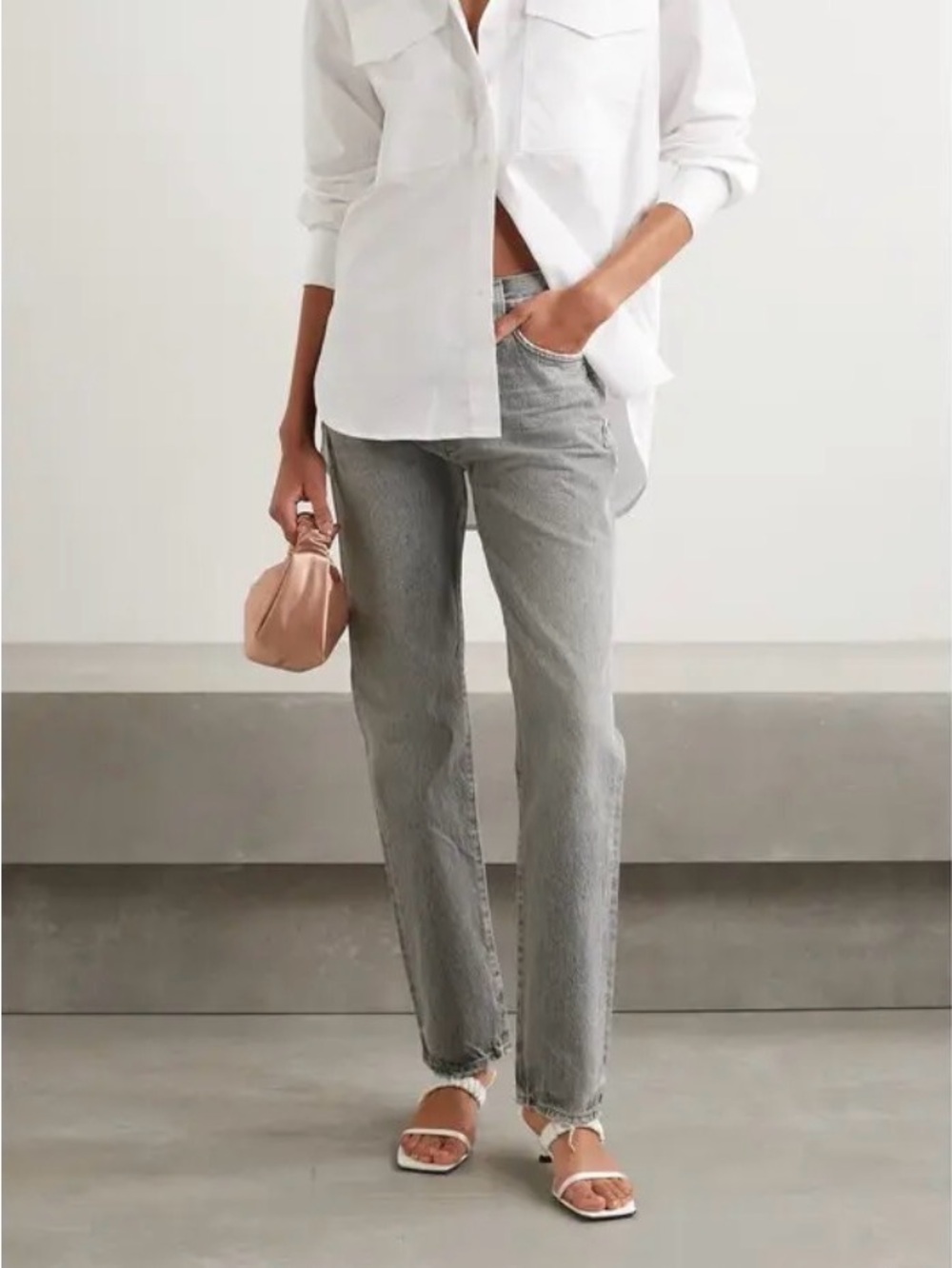 Goldsign Straight Leg Jeans in Gray Like New